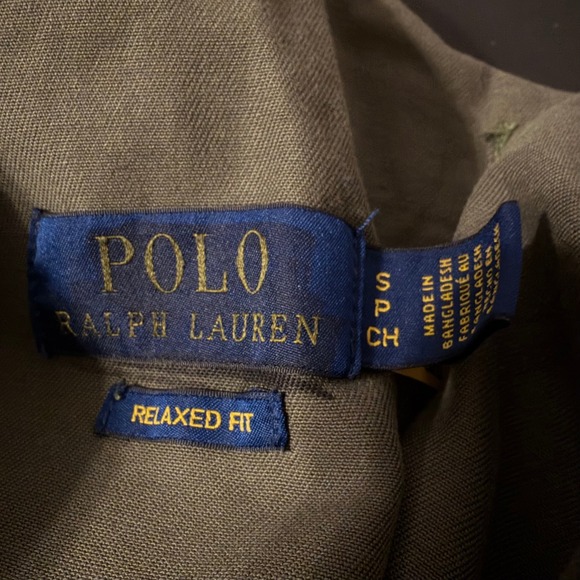 Polo Ralph Lauren Men Cargo Pants Olive Green Elastic Waist Utility Size small - Picture 8 of 9